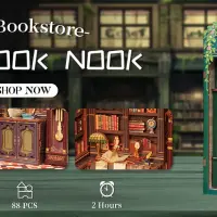 CUTEBEE DIY Book Nook Kit | Owl Bookstore